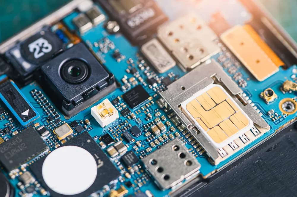 iPhone ouvert pour montrer le matériel