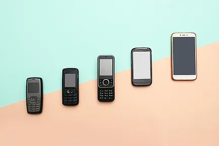 Cinq types différents de téléphones portables
